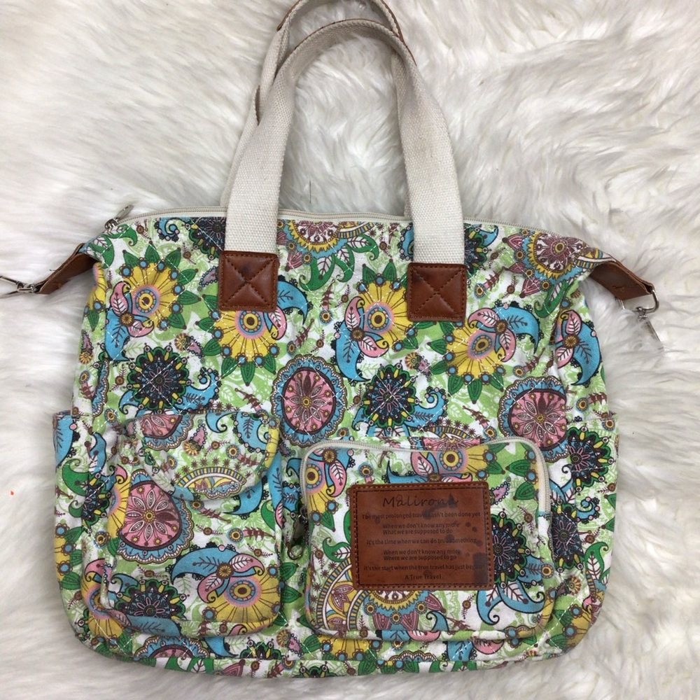 Malirona Floral Messanger Travel Hand Bag Multicolor.